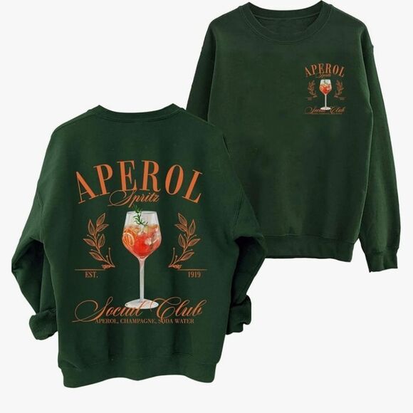 NWT Italian Aperol spritz sweatshirt - Picture 2 of 8